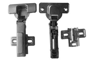 Clip-on hing with spring